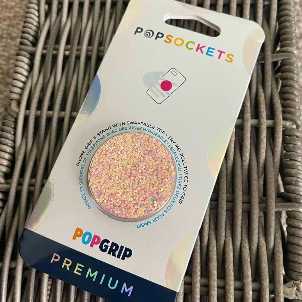 Rose Gols Sparkly Glitter Popsocket